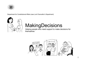 Making decisions - helping people who need support to make