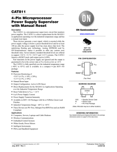 CAT811 - Voltage Supervisor, 4-Pin, Push-Pull