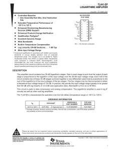 TL441-EP: Logarithmic Amplifier