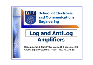 Log and AntiLog Amplifiers