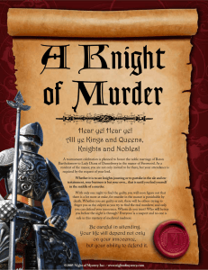 A Knight of Murder