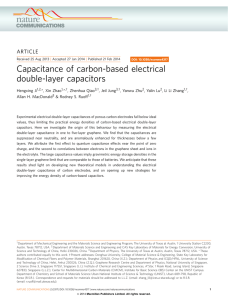Capacitance of carbon-based electrical double
