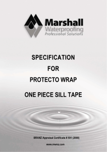 one piece sill tape specification