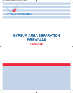 gypsum area separation firewalls