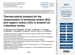 Measurement of elemental carbon (EC) and organic carbon (OC)