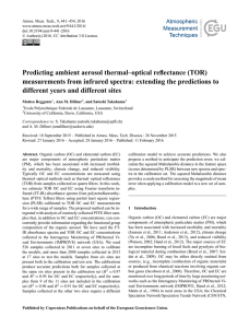 Predicting ambient aerosol thermal–optical reflectance (TOR