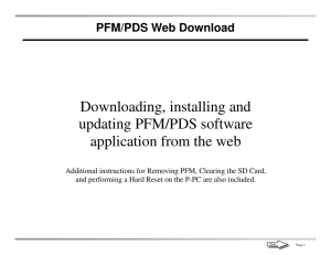PFM/PDS Web