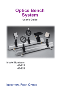 Optics Bench System - Industrial Fiber Optics