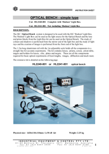 OPTICAL BENCH - simple type