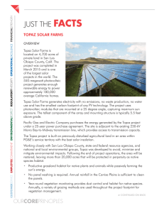 2015 Just The Facts_Topaz Solar Farms