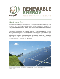 What is a solar farm?