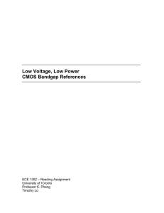 Low Voltage, Low Power CMOS Bandgap References