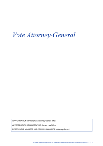 Vote Attorney-General - Supplementary Estimates of Appropriations