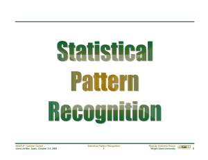 Ricardo Gutierrez-Osuna Wright State University Statistical Pattern