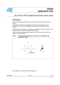 QII and QIII TRIAC triggering with positive power supply