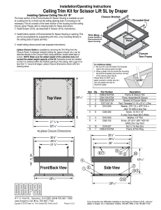 Ceiling Trim Kit for Scissor Lift SL by Draper - AV-iQ