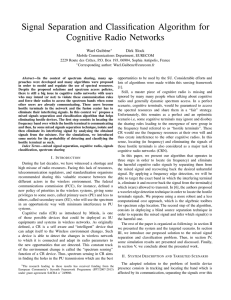 Signal Separation and Classification Algorithm for Cognitive Radio