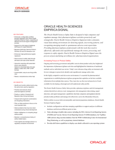 Oracle Health Sciences Empirica Signal Data Sheet | Oracle
