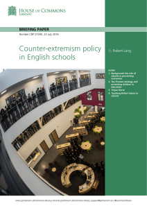 Counter-extremism policy in English schools