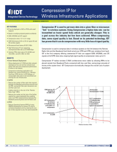 Compression IP for Wireless Infrastructure Applications