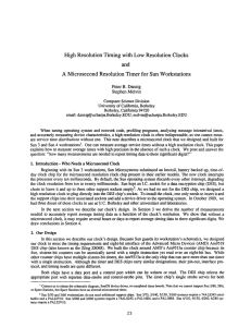 High Resolution Timing with Low Resolution Clocks