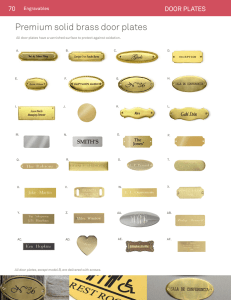 Premium solid brass door plates