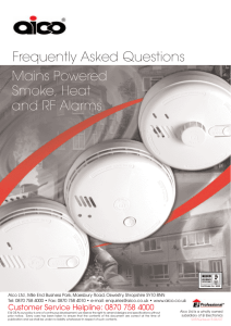 Frequently Asked Questions Mains Powered Smoke, Heat and RF