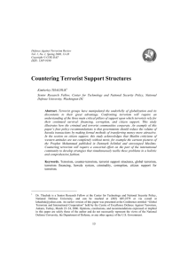 Countering Terrorist Support Structures
