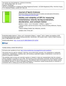 Validity and reliability of GPS for measuring