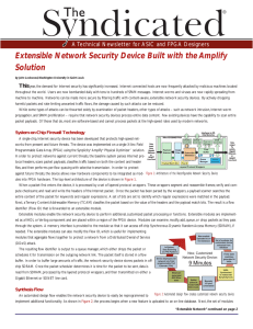 Extensible Network Security Device Built with the Amplify Solution