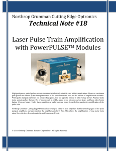 Laser Pulse Train Amplification with PowerPULSE™ Modules