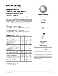 2N6027, 2N6028 Programmable Unijunction