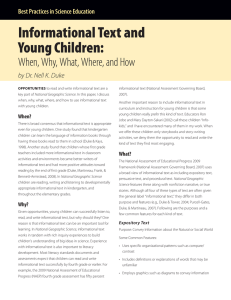 Informational Text and Young Children
