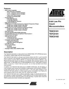 8-Bit Low Pin Count Microcontrollers