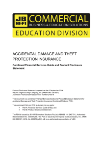 ACCIDENTAL DAMAGE AND THEFT PROTECTION INSURANCE