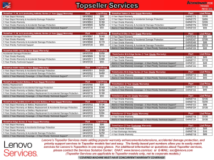 Lenovo`s Topseller Services make adding popular