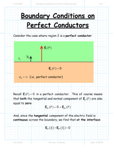 Boundary Conditions on Perfect Conductors