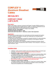 CORFLEX* II Aluminum Sheathed Cables