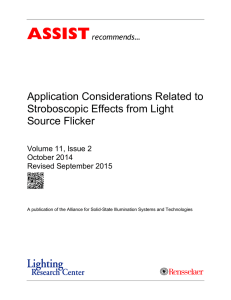 Application Considerations Related to Stroboscopic Effects from