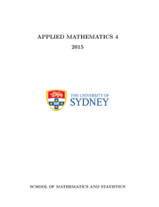 Applied Mathematics - School of Mathematics and Statistics