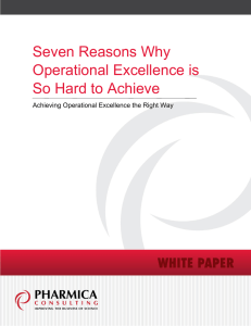 Seven Reasons Why Operational Excellence is So Hard to Achieve