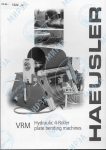 \/RM Hydraulic 4-Roller Vrxlvl p|ate bencjjng machines