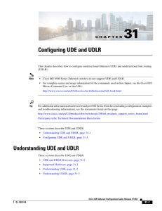 Unidirectional Ethernet (UDE) and unidirectional link routing (UDLR)