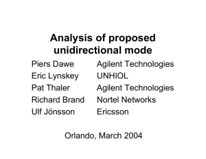 Analysis of proposed unidirectional mode