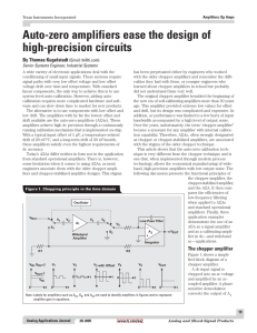 Auto-zero amplifiers ease the design of high