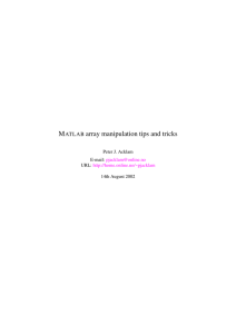 MATLAB array manipulation tips and tricks