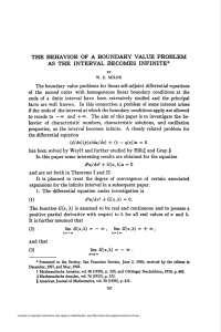 the behavior of a boundary value problem as the interval becomes