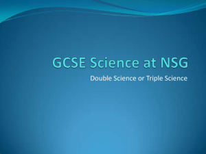 Double Science or Triple Science