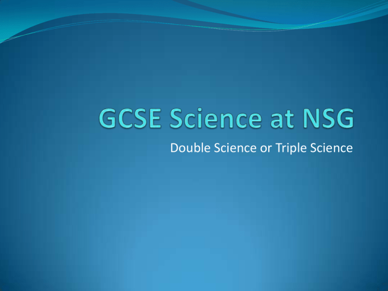 Double Science Or Triple Science