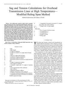 Sag and tension calculations for overhead transmission lines